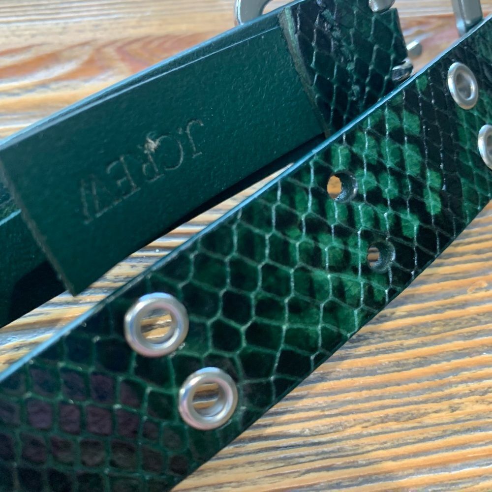 J. Crew Green Reptile Textured Accessory - Picture 3 of 12